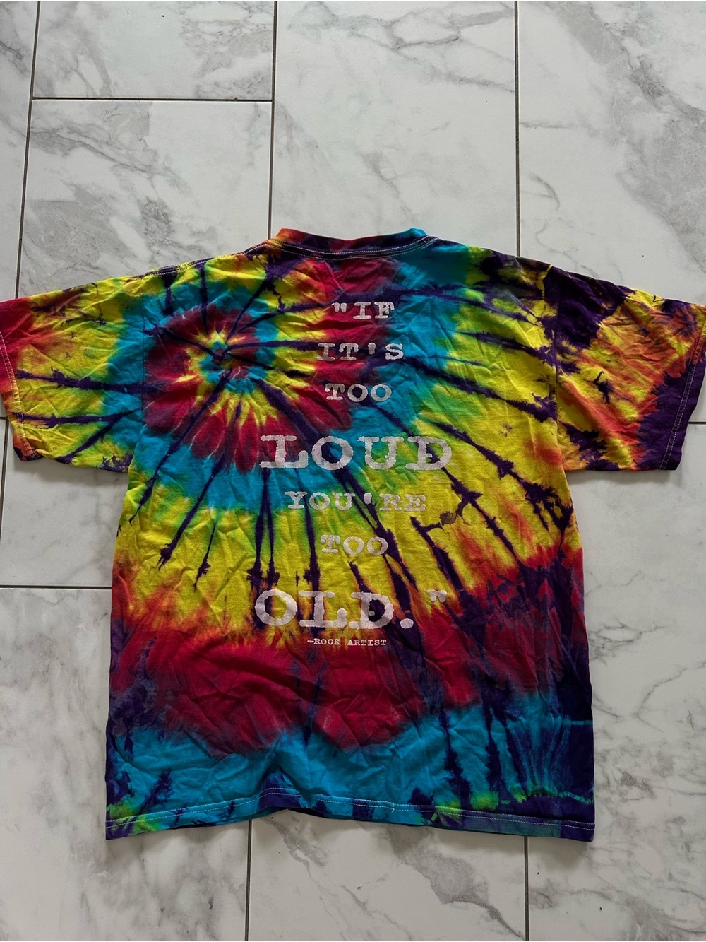 Vintage y2k Rock n Roll Hallf of Fame Rock Artist Quote Tie Dye T Shirt